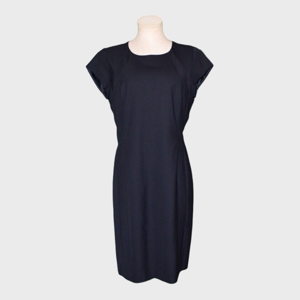 Lafayette 148 Cap Sleeve Wool Sheath Dress